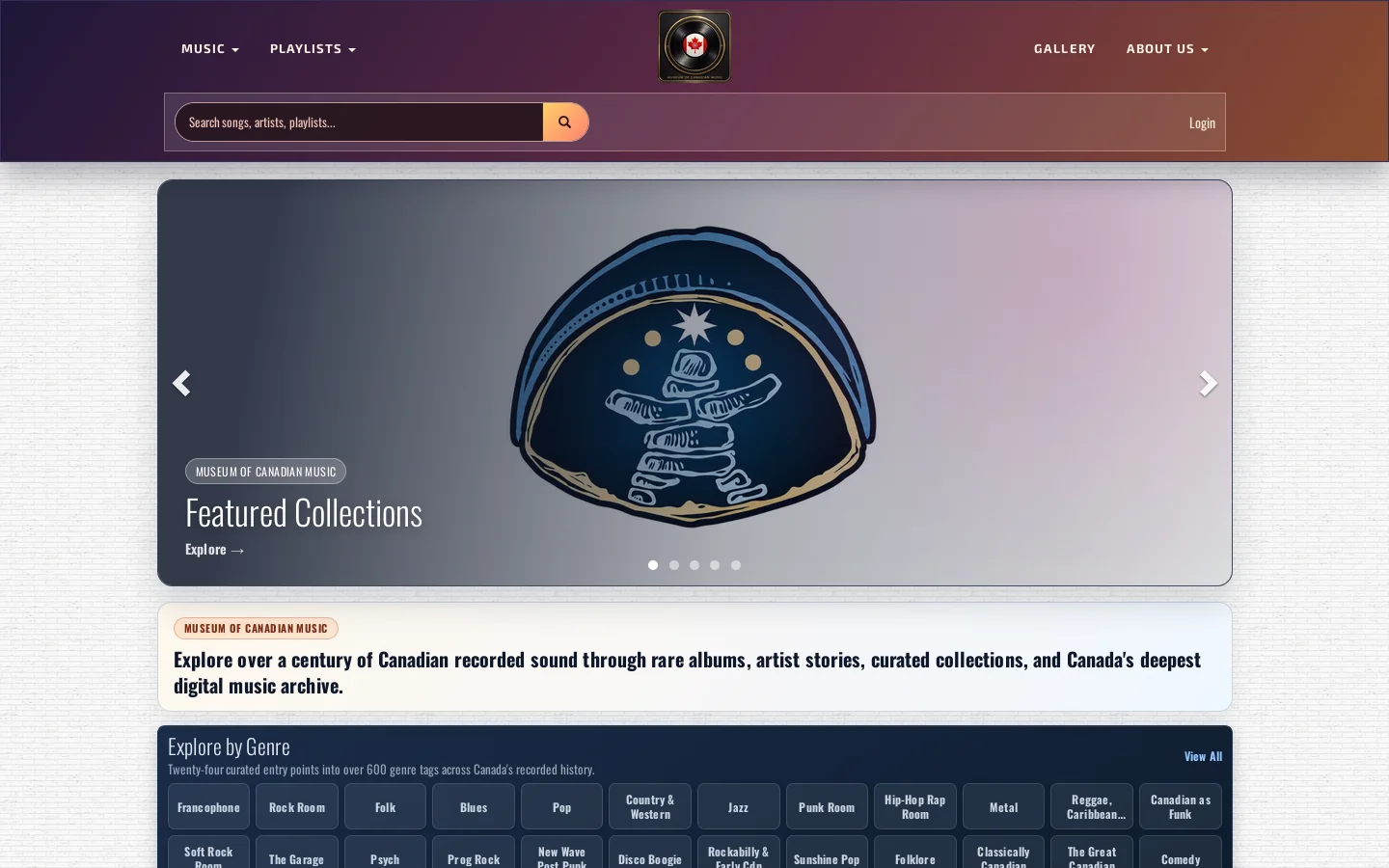 Museum of Canadian Music | Museum of Canadian Music 首页截图