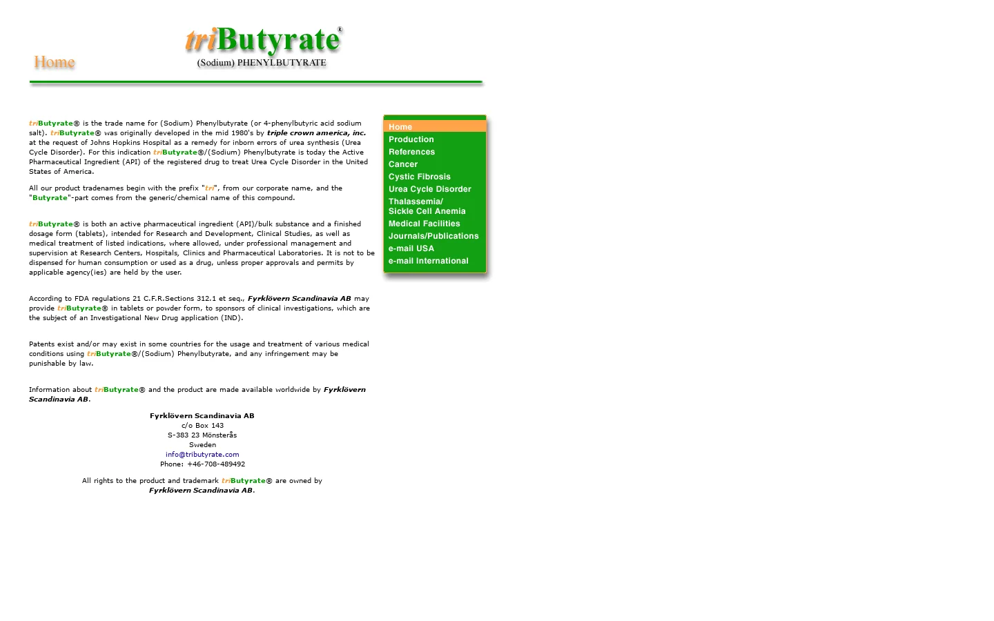 triButyrate® Home Page 首页截图
