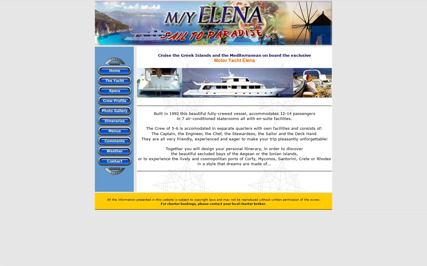 Motor Yacht Elena 首页截图