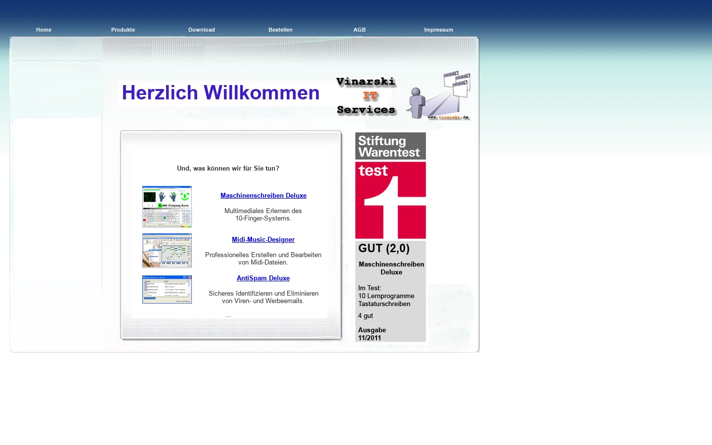 Vinarski IT Services 首页截图