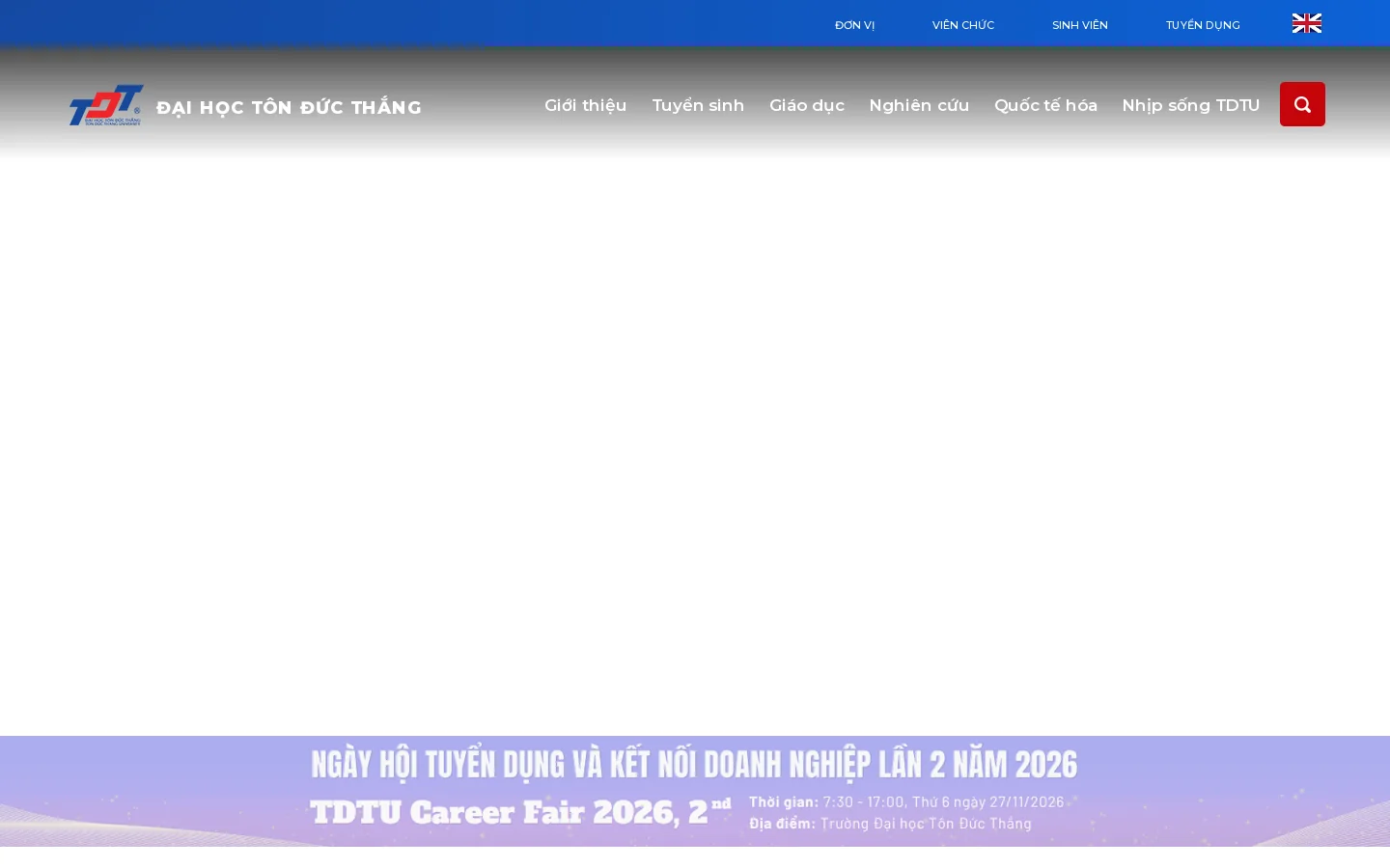 Trang chủ | Đại học Tôn Đức Thắng 首页截图