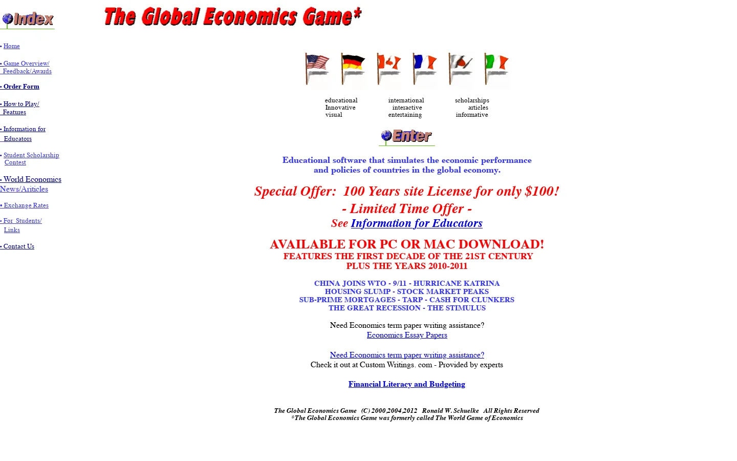 The World Game of Economics 首页截图