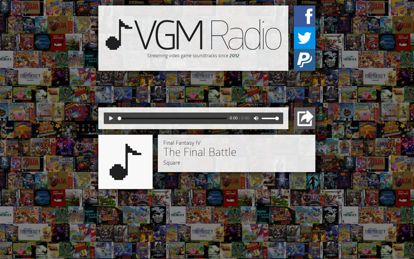 VGM Radio 首页截图
