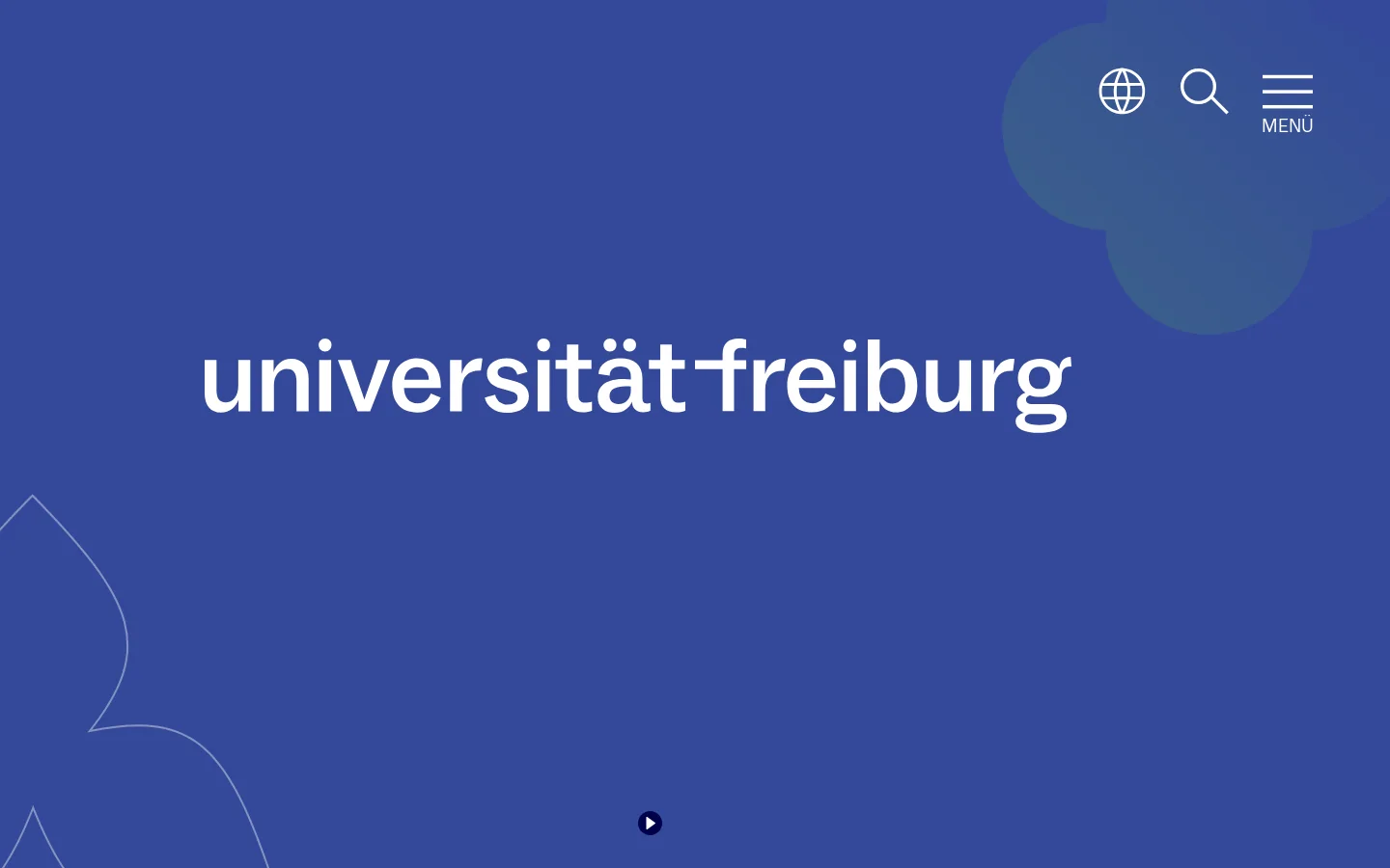 Universität Freiburg 首页截图