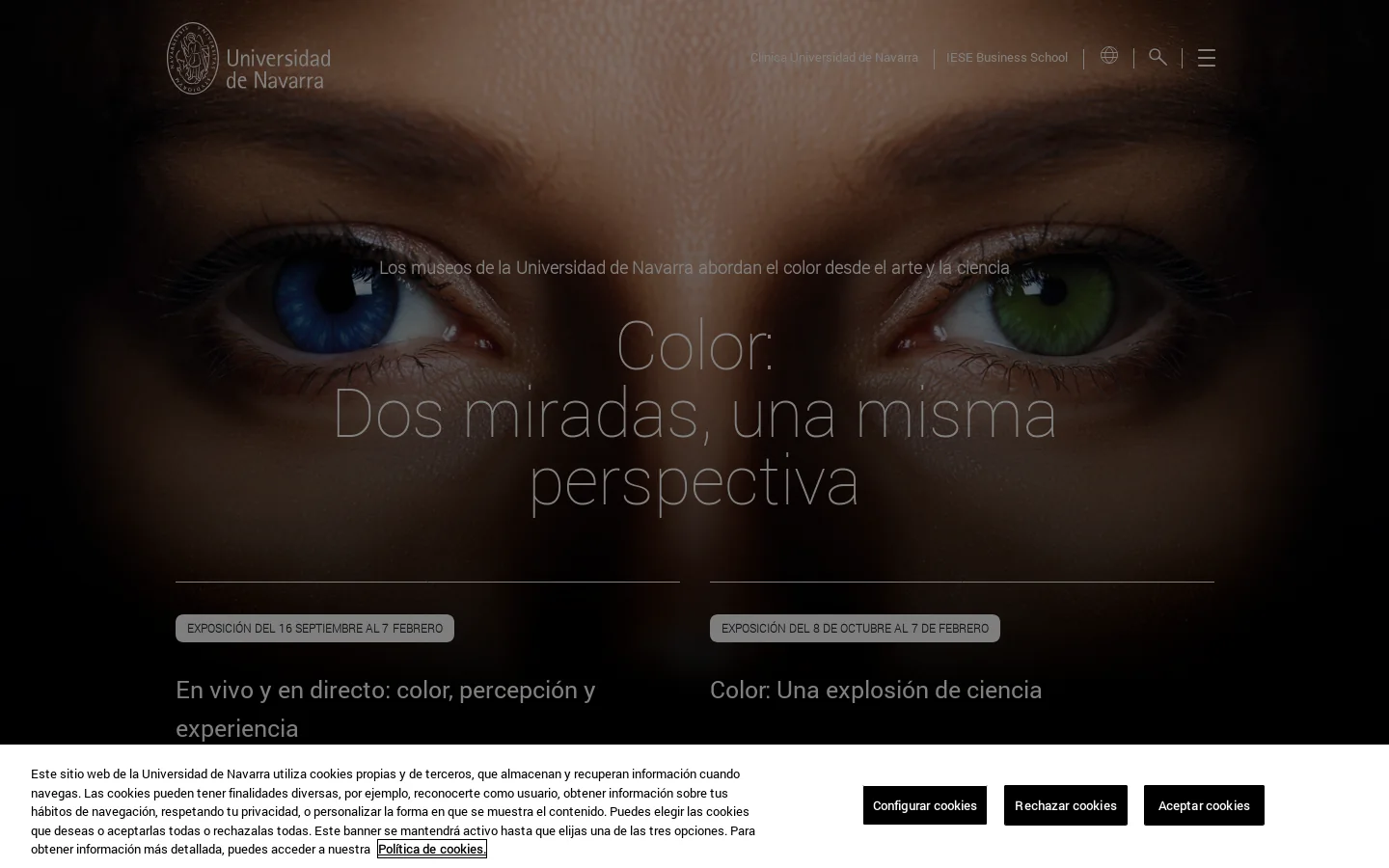 Portada. Universidad de Navarra 首页截图