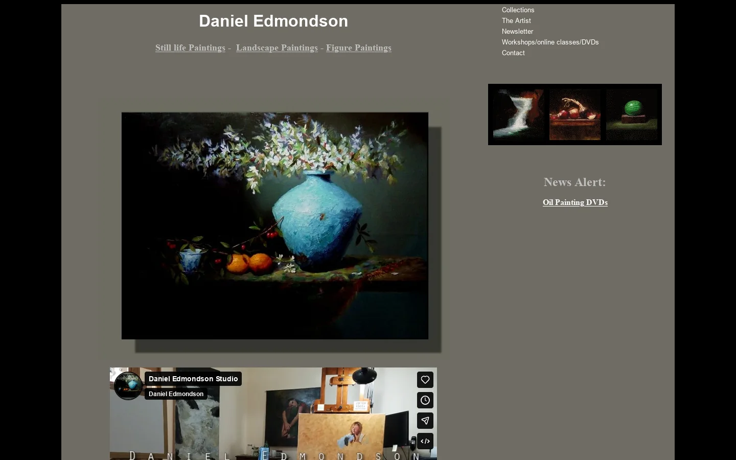 Daniel Edmondson Still Life Paintings Landscape Paintings Figure Paintings, Fine Art, artists 首页截图