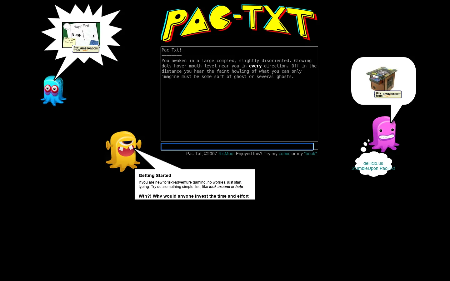 Pac-Txt 首页截图