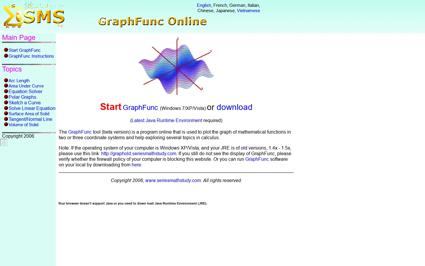 GraphFunc Tool Online 首页截图