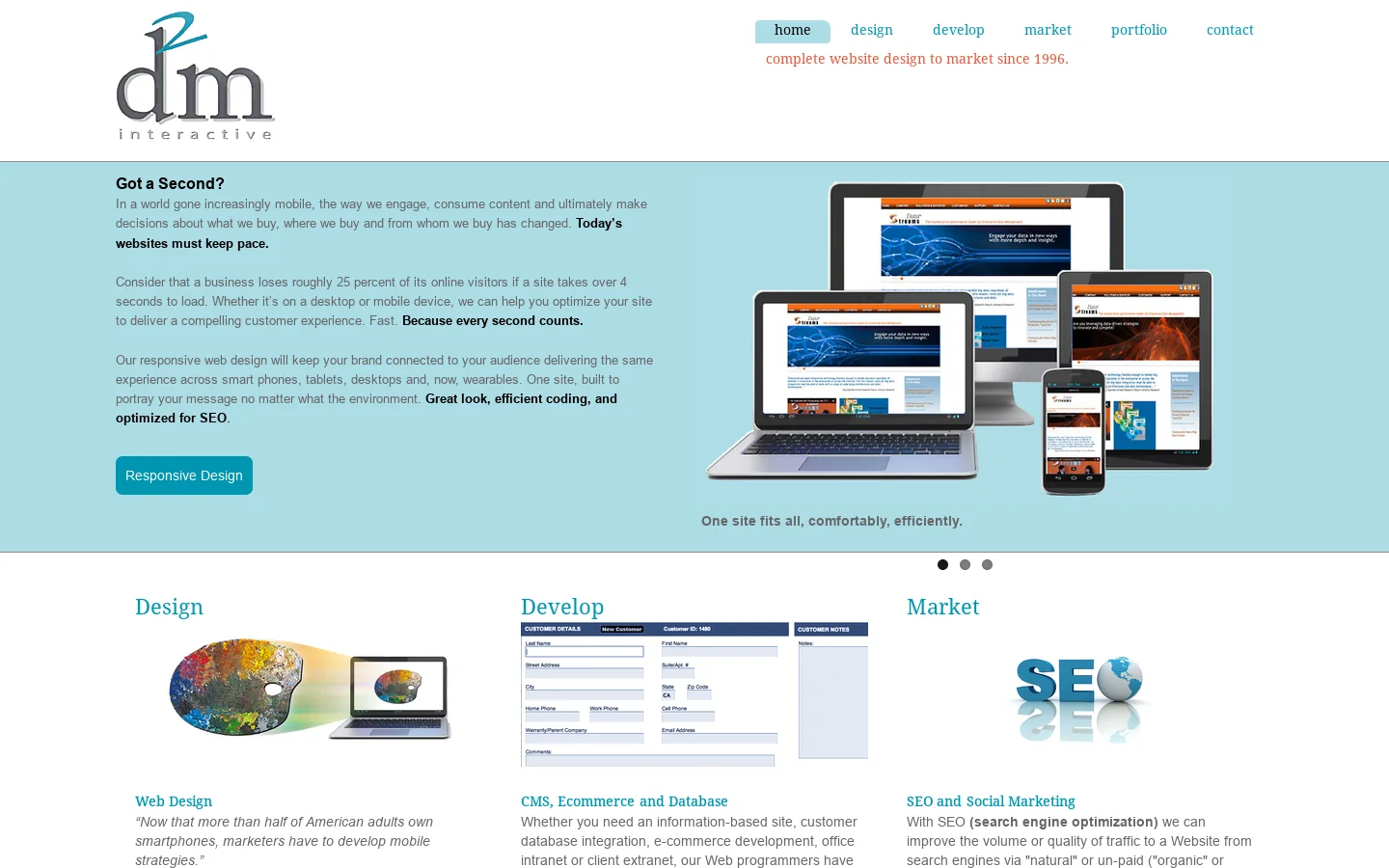 Responsive Website Design, Bay Area Social Media/SEO, Web Database/CMS 首页截图
