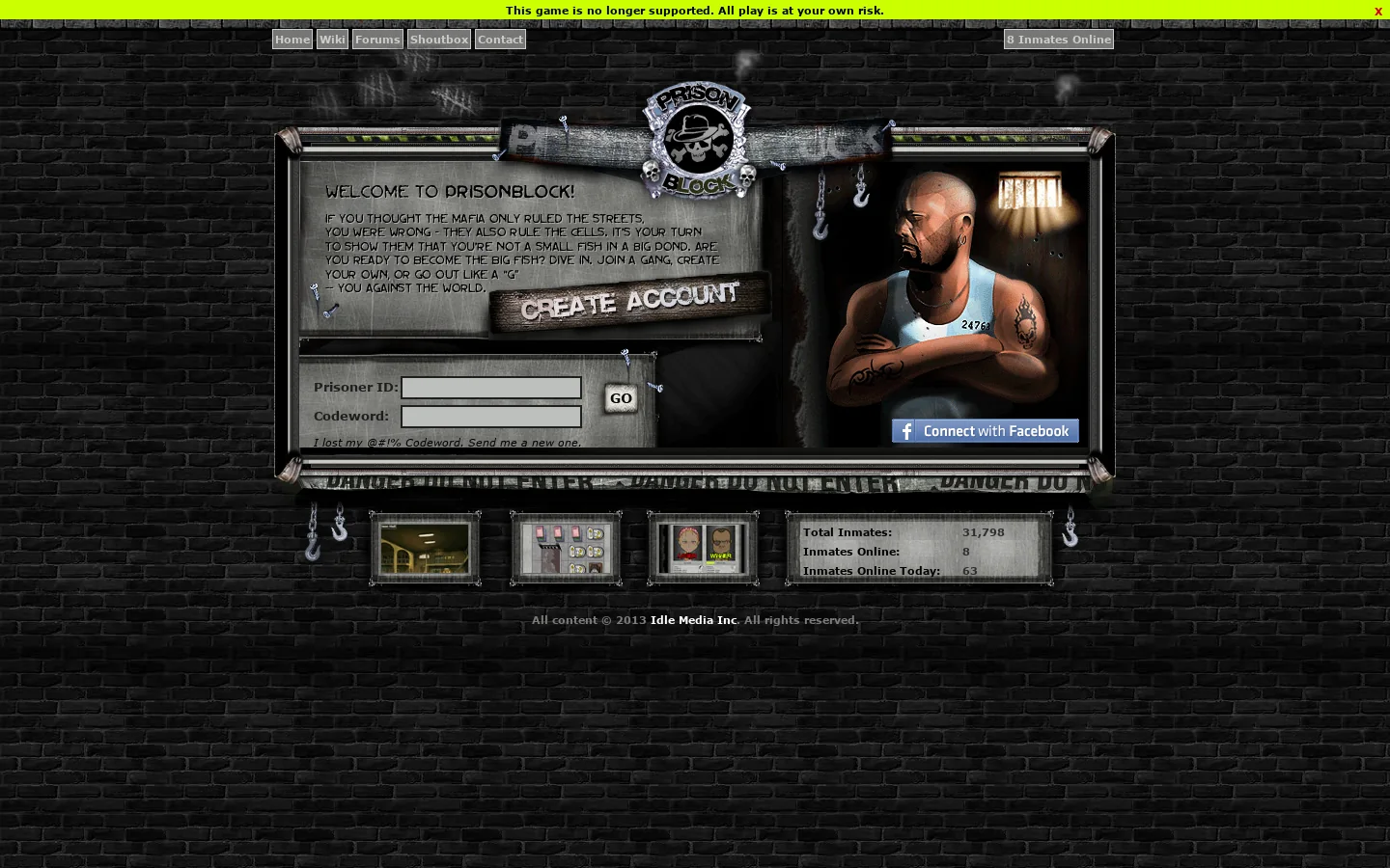Prison Block .:. FREE Prison RPG Game 首页截图