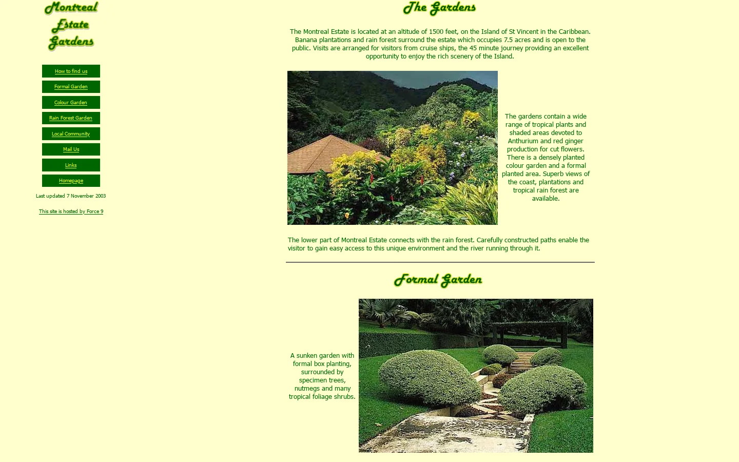 Welcome to Montreal Estate Gardens, St Vincent - a tropical garden in the Caribbean 首页截图
