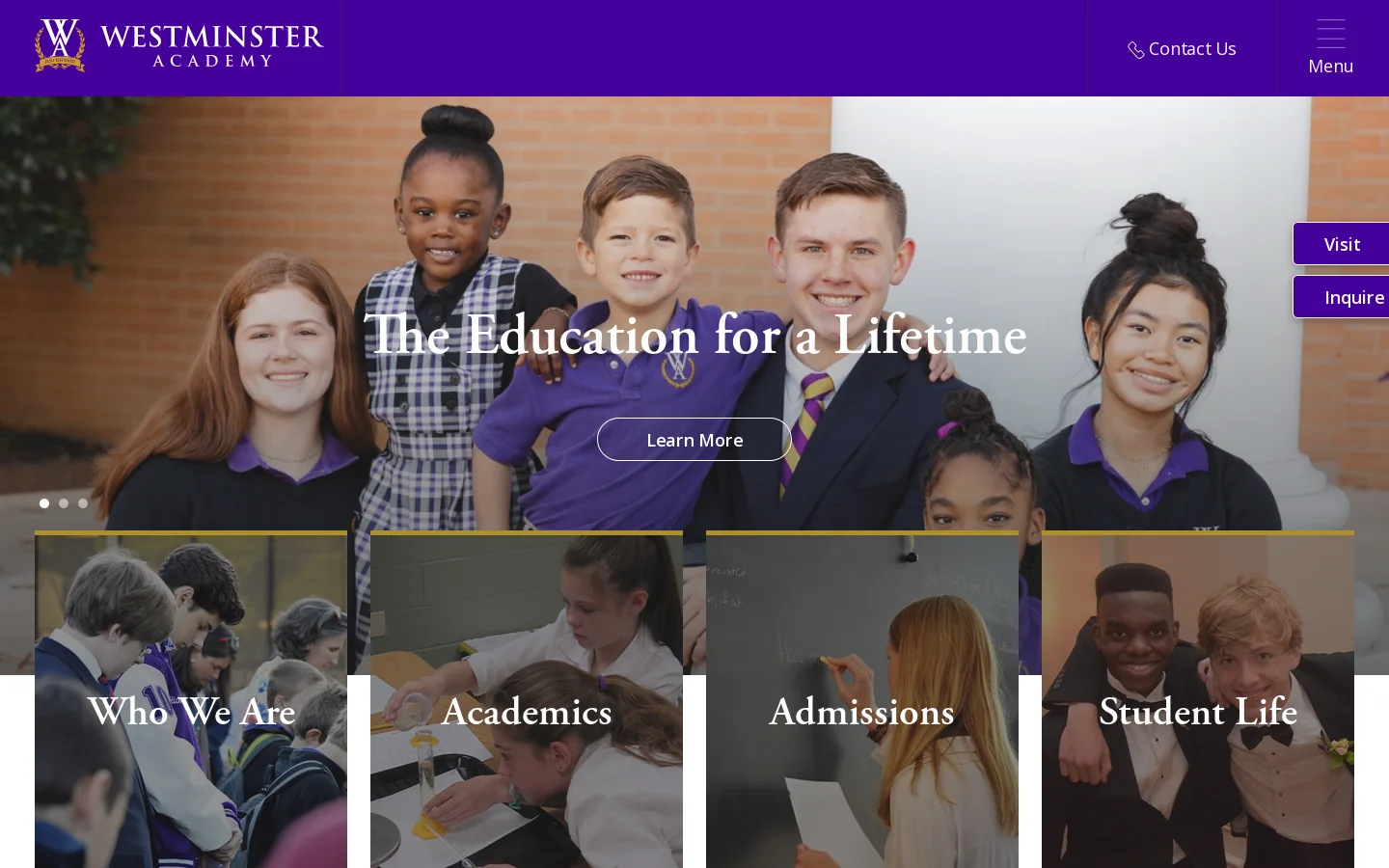 Westminster Academy - Memphis, TN 首页截图