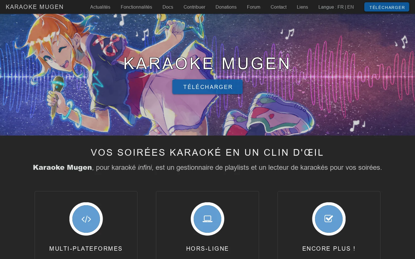 Karaoke Mugen 首页截图