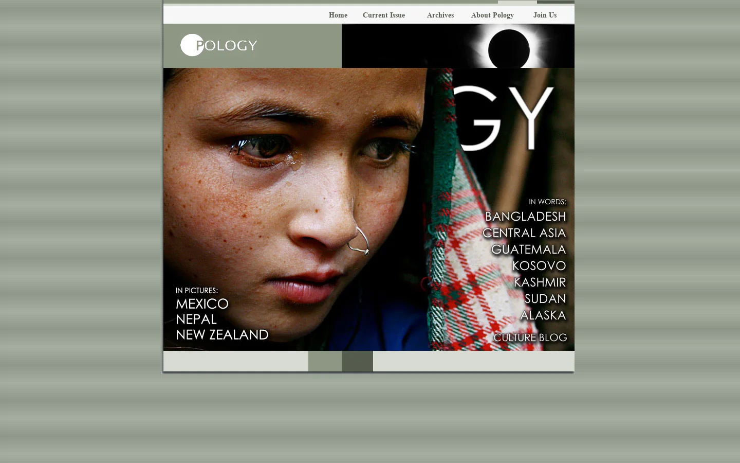 Pology Magazine 首页截图
