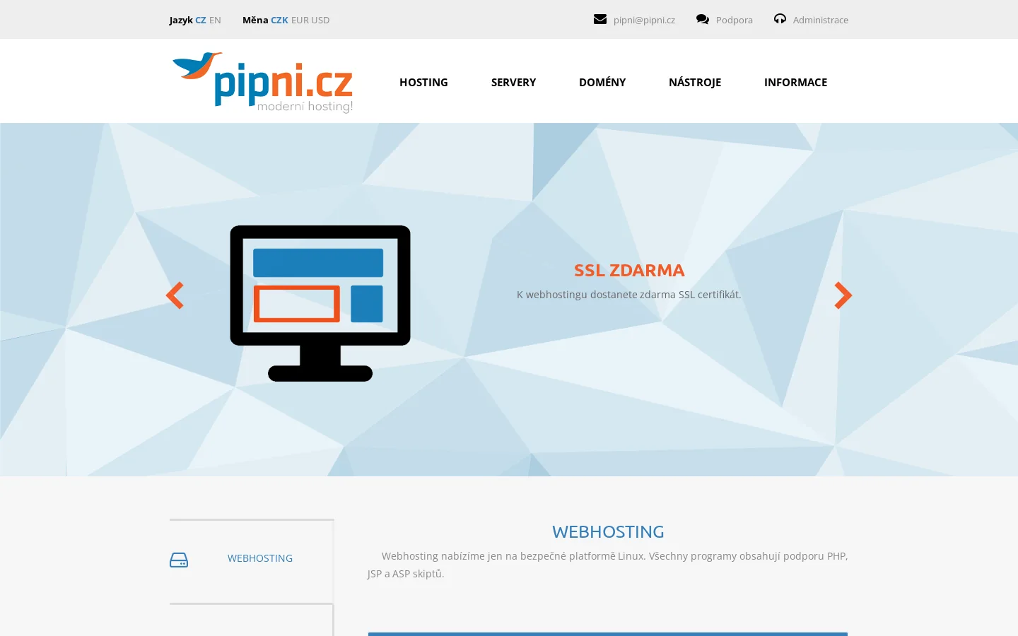PIPNI s.r.o 首页截图