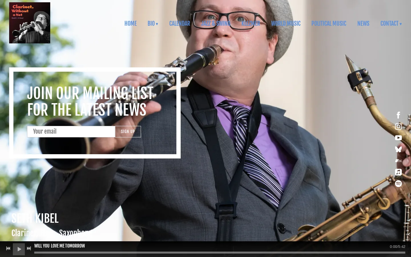 Seth Kibel / clarinet, saxophone, flute 首页截图