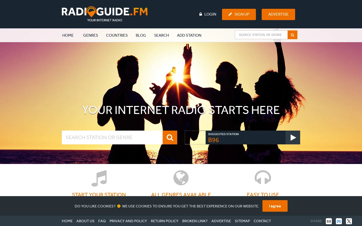Radioguide.FM 首页截图