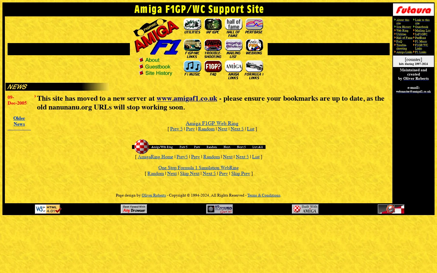 Amiga Formula One 首页截图