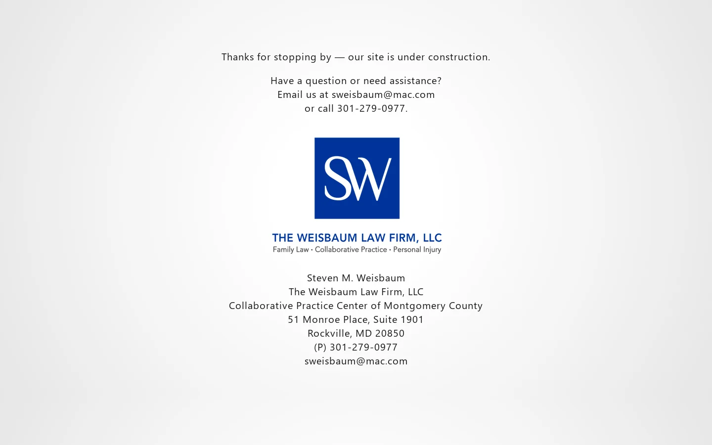 Weisbaum Law Firm, LLC 首页截图