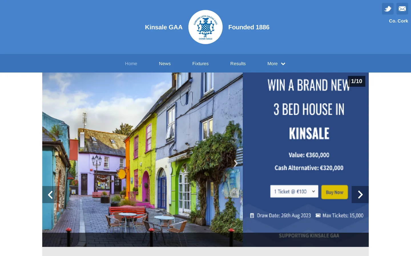 Kinsale GAA 首页截图