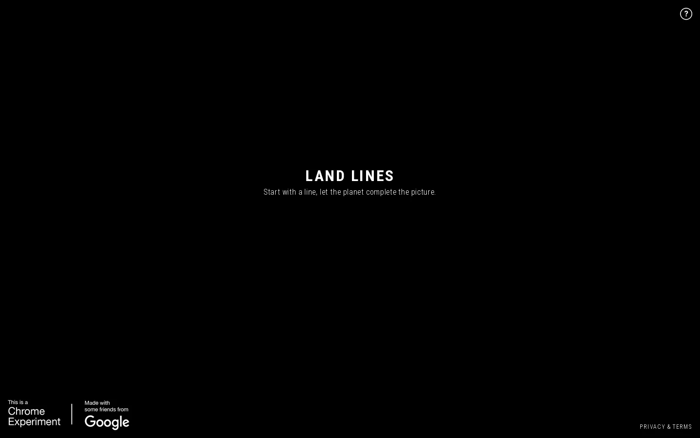 Land Lines - Chrome Experiments 首页截图