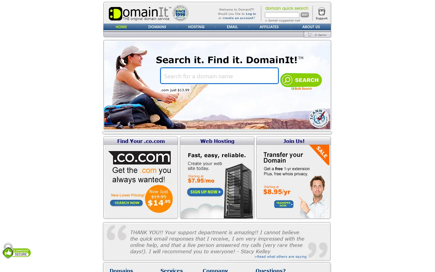 DomainIT 首页截图