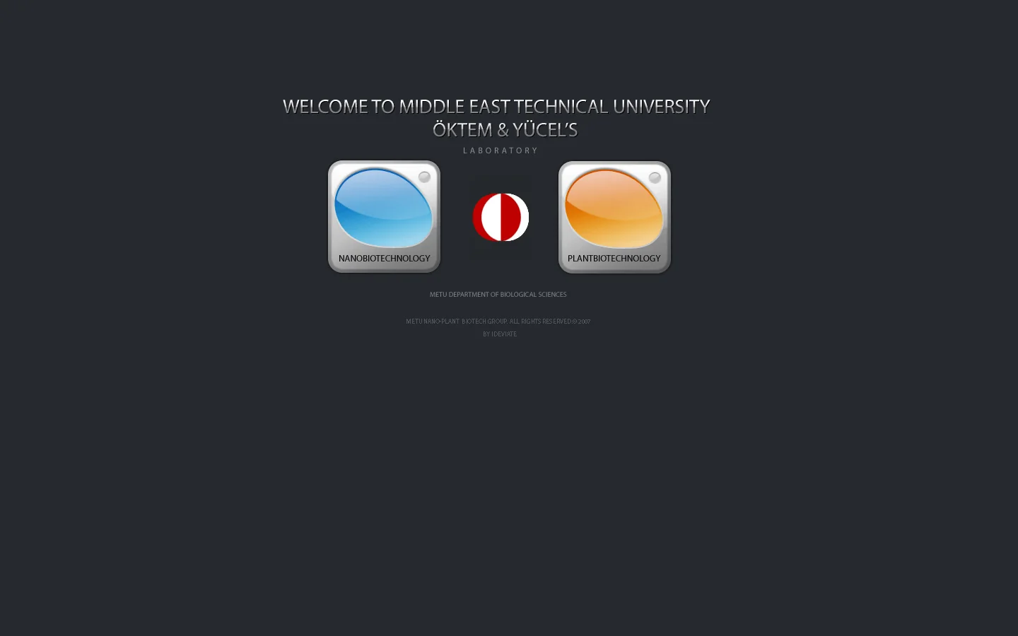 METU NANO-PLANT BIOTECHNOLOGY OKTEM & YUCEL'S LABORATORY 首页截图