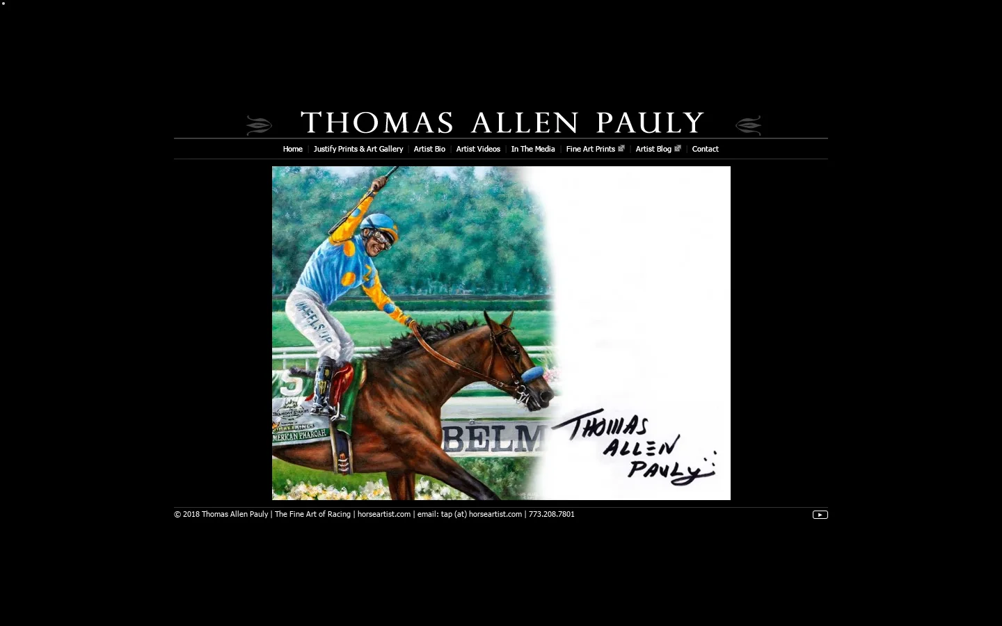 Thomas Allen Pauly - Equine Artist, The Fine Art of Racing 首页截图