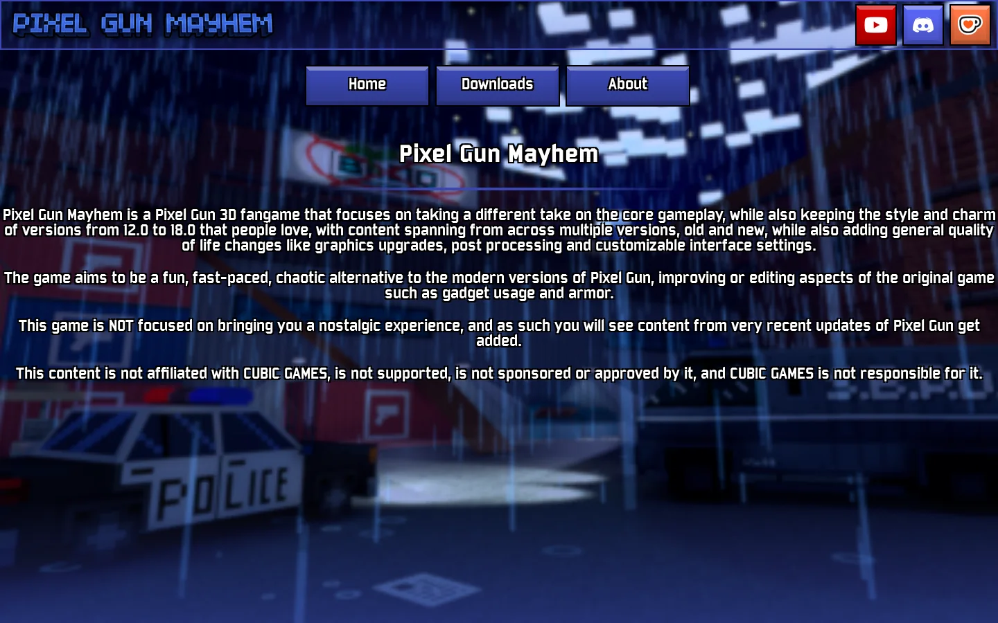 Pixel Gun Mayhem 首页截图