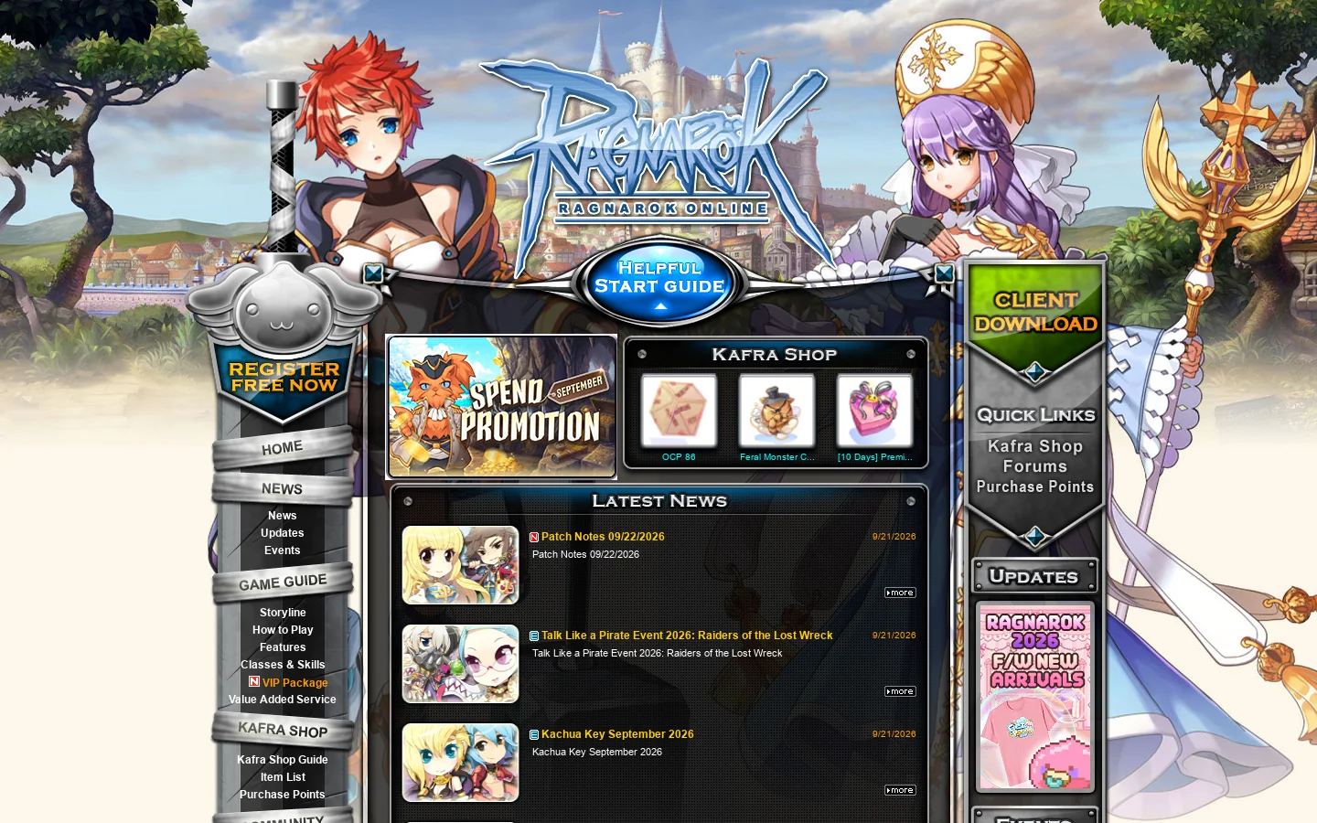 Ragnarok Online - Free to Play MMORPG 首页截图