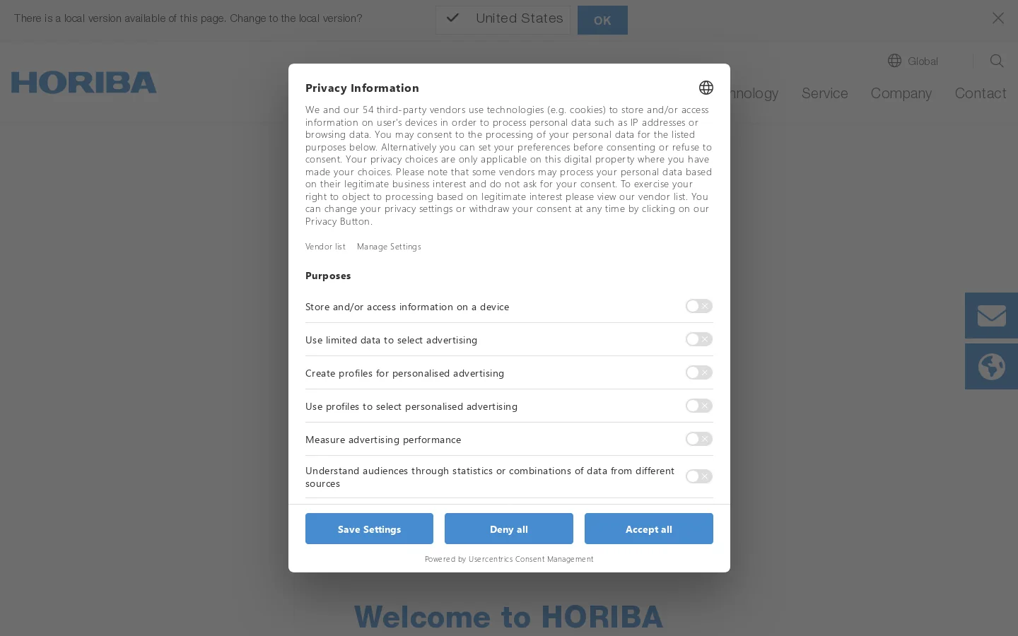horiba.com 首页截图