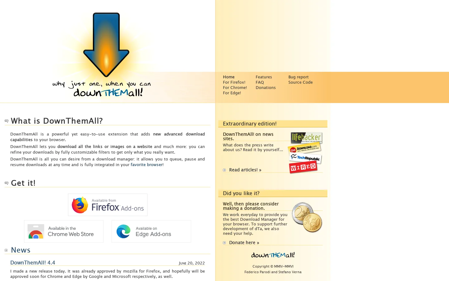 DownThemAll! 首页截图