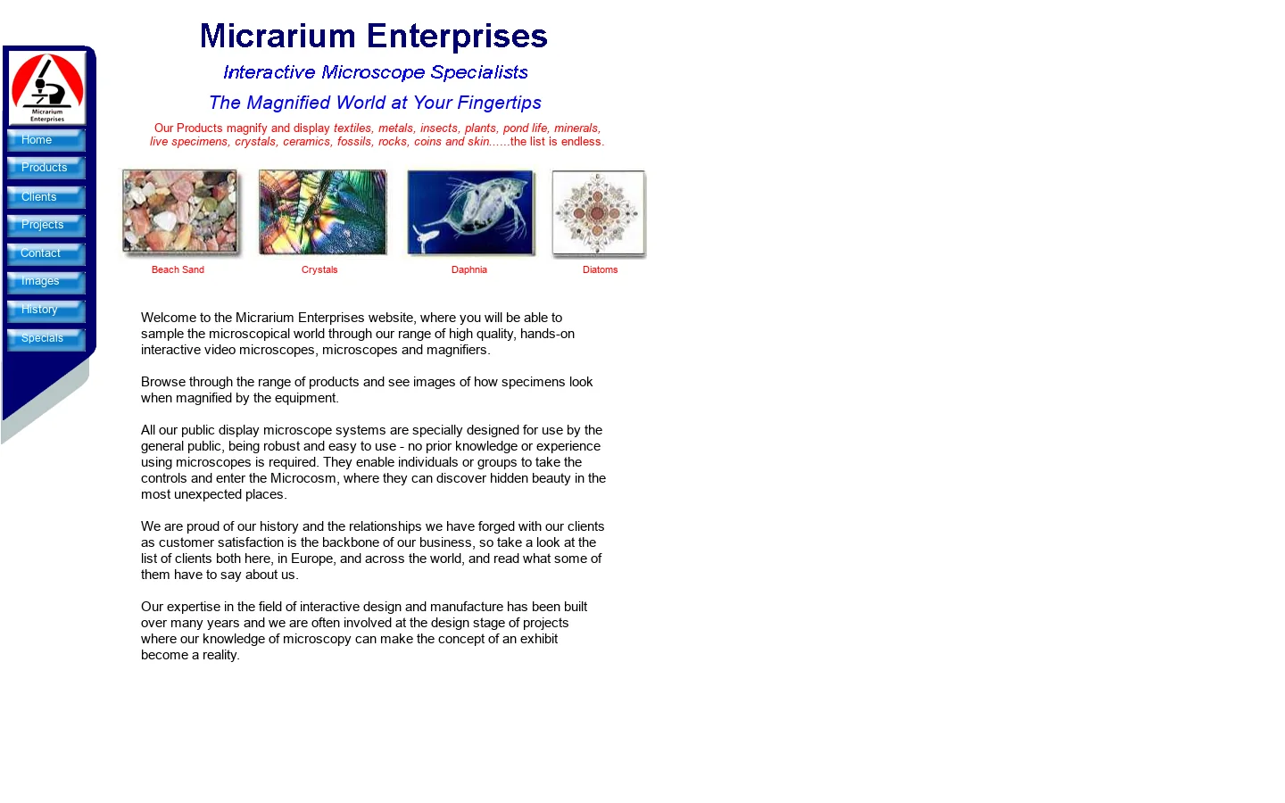 Interactive Video Display Microscopes 首页截图