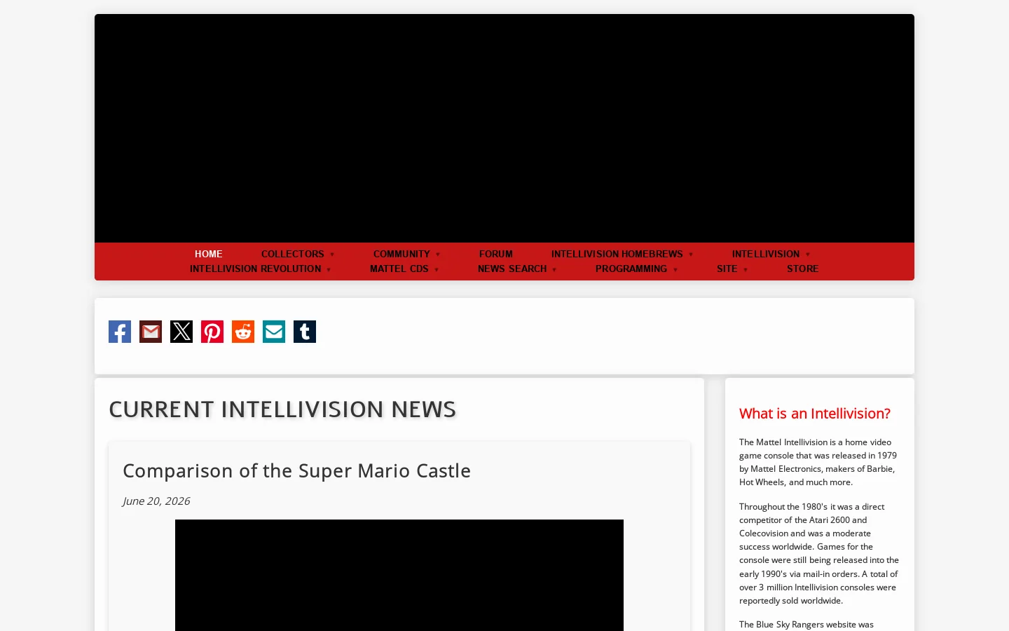 Welcome to the Intellivision Revolution! 首页截图