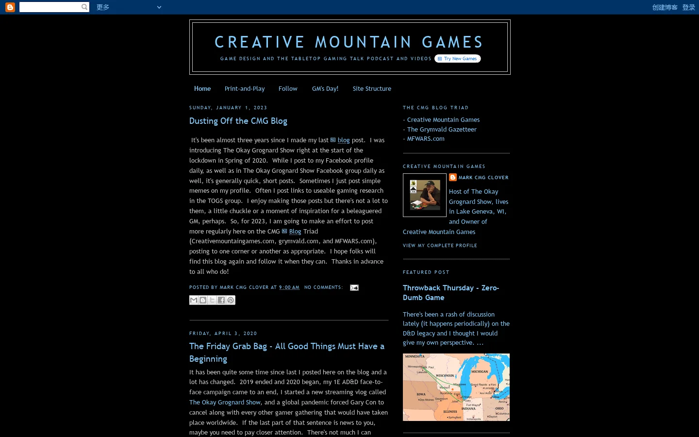 Creative Mountain Games 首页截图