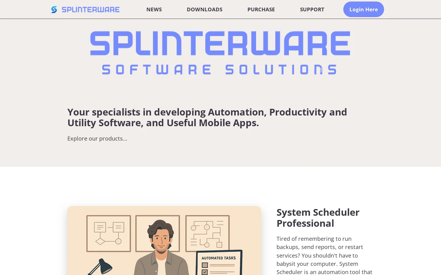 Splinterware 首页截图