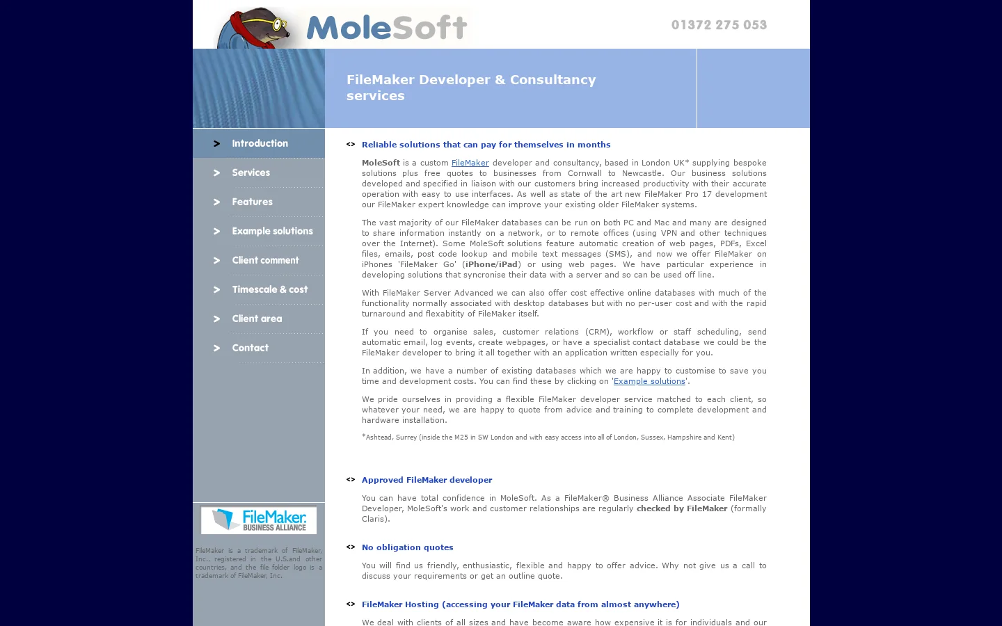 MoleSoft 首页截图