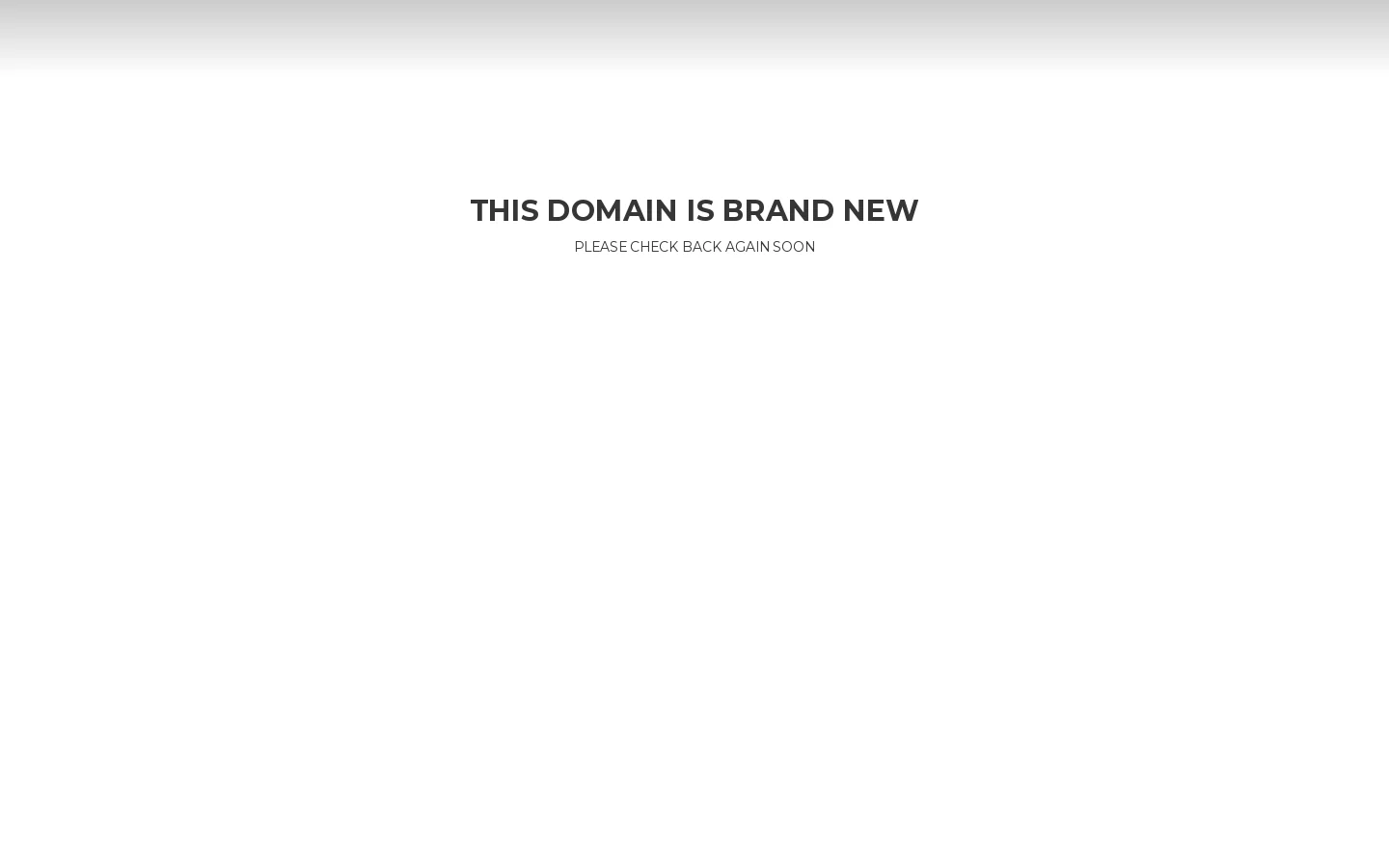 This domain is brand new 首页截图