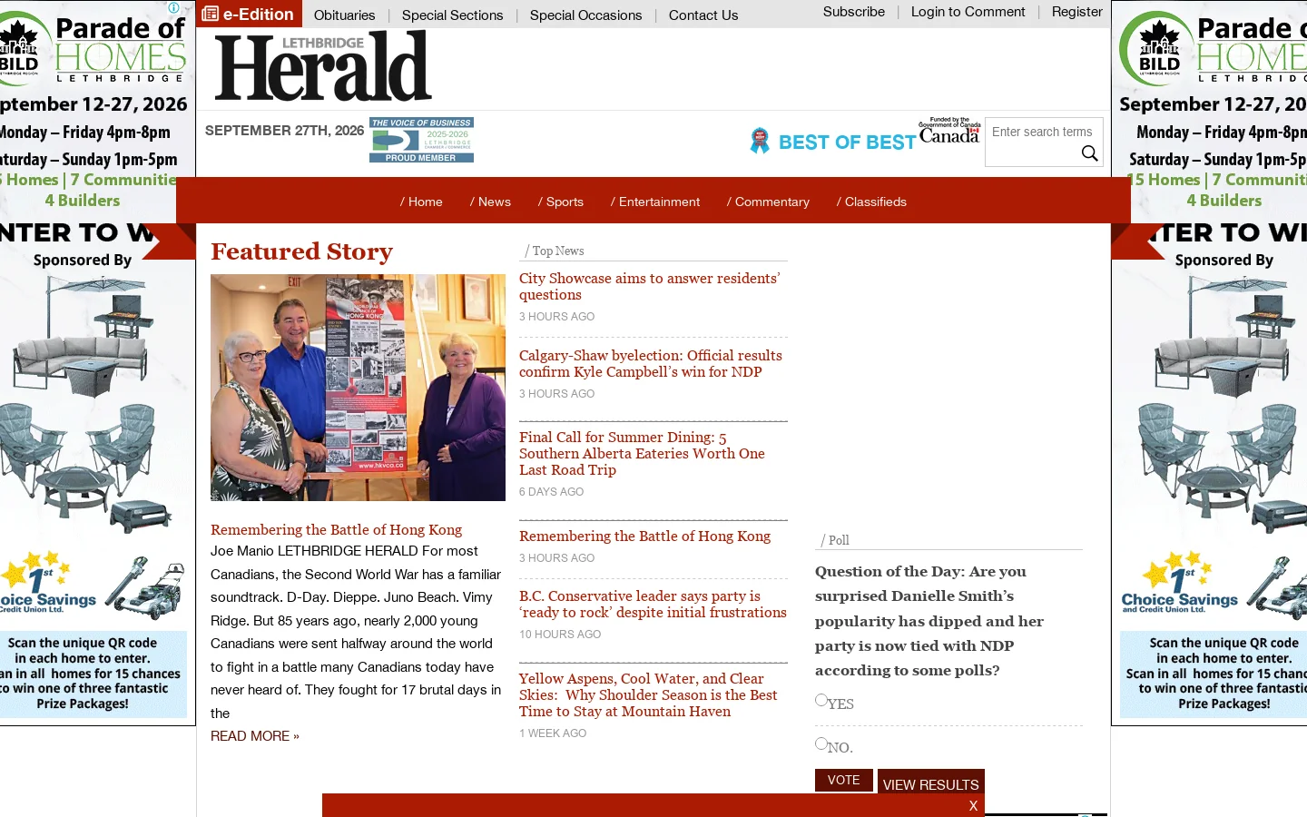 The Lethbridge Herald - News and Sports from around Lethbridge - 首页截图