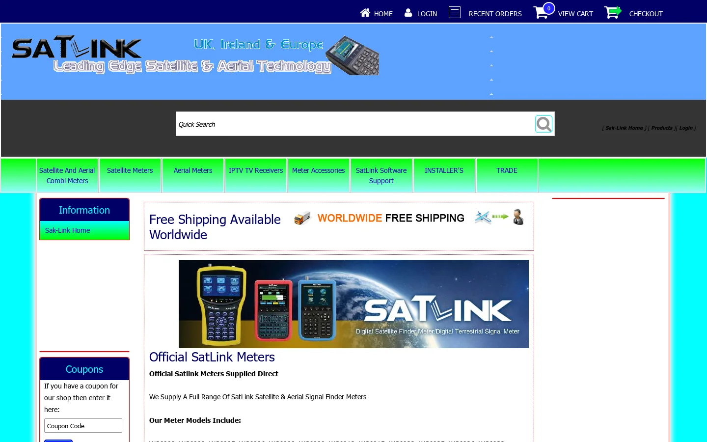 SatLink Meter Store Home 首页截图