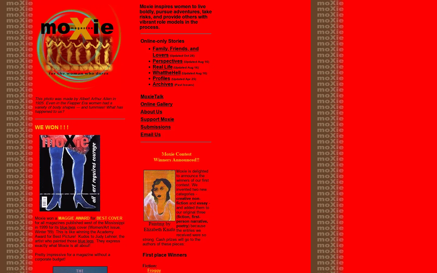 MoXie Magazine -- A Magazine For the Woman Who Dares 首页截图