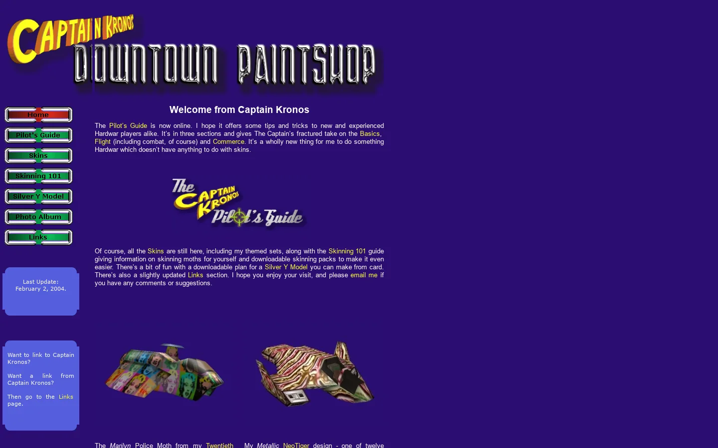 Captain Kronos' Downtown Paintshop - Hardwar Skins , Pilot's Guide & More... 首页截图