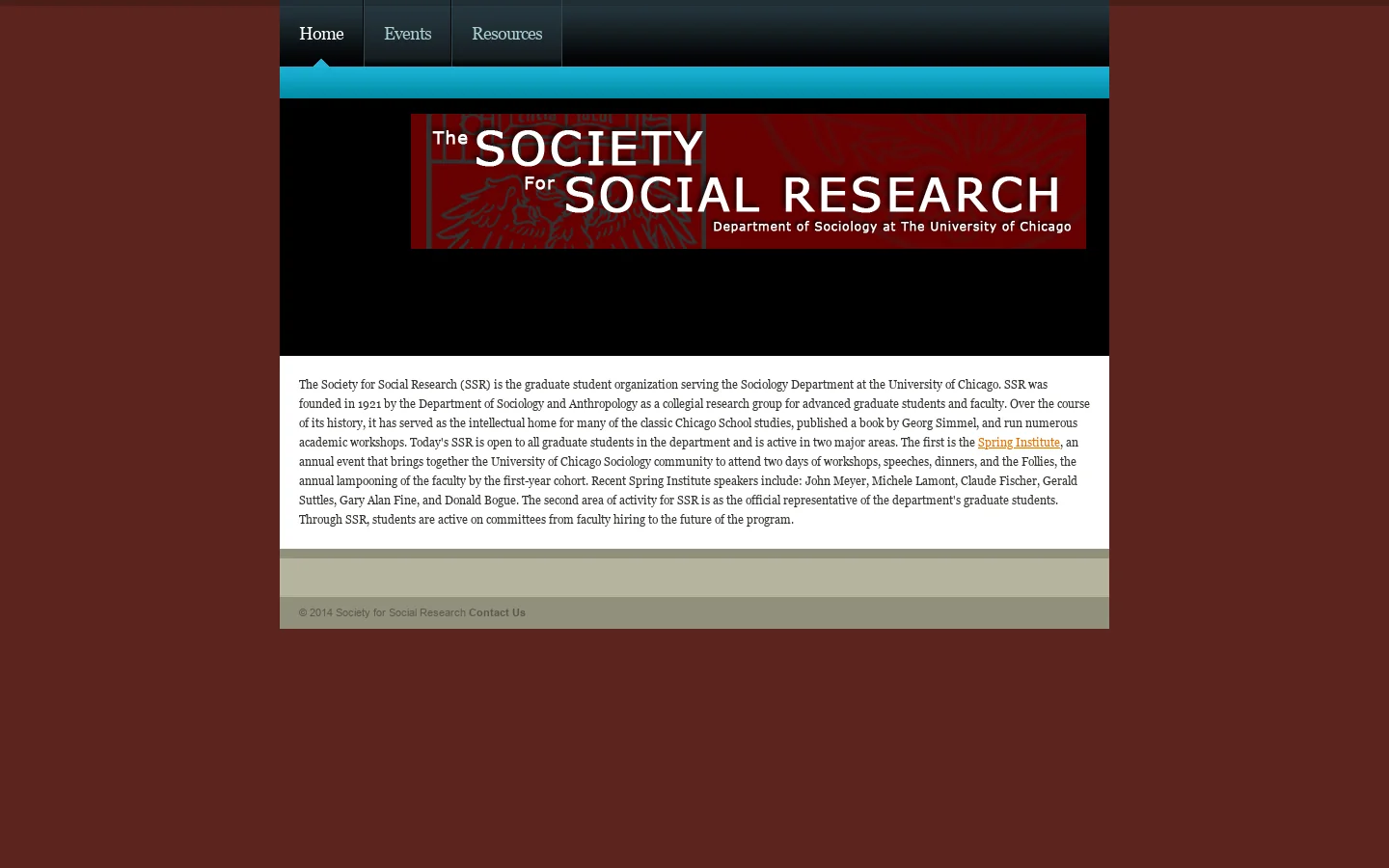 Society for Social Research 首页截图