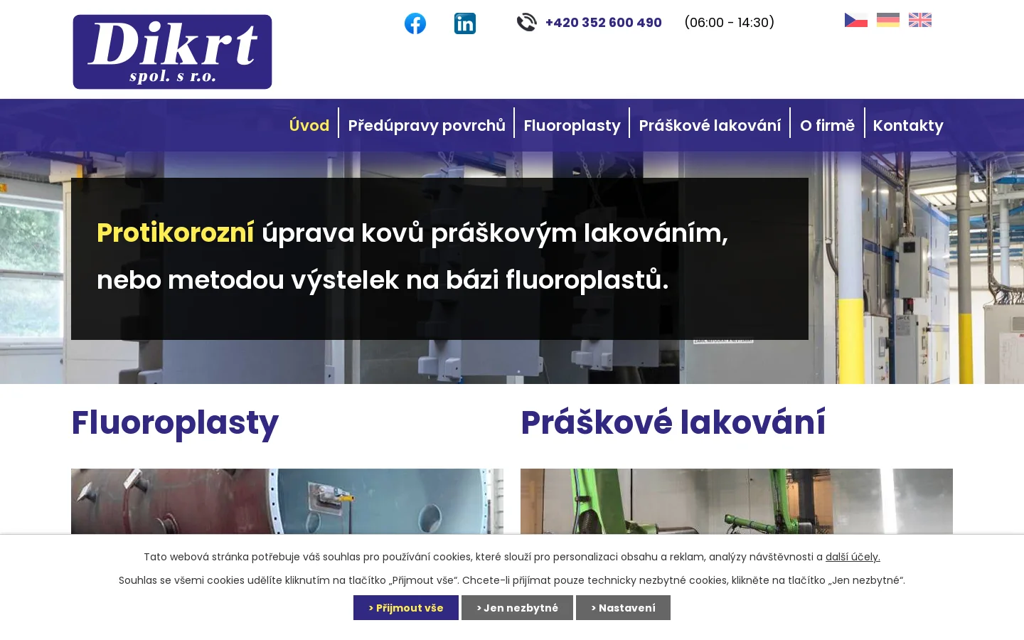 DIKRT spol. s r.o 首页截图