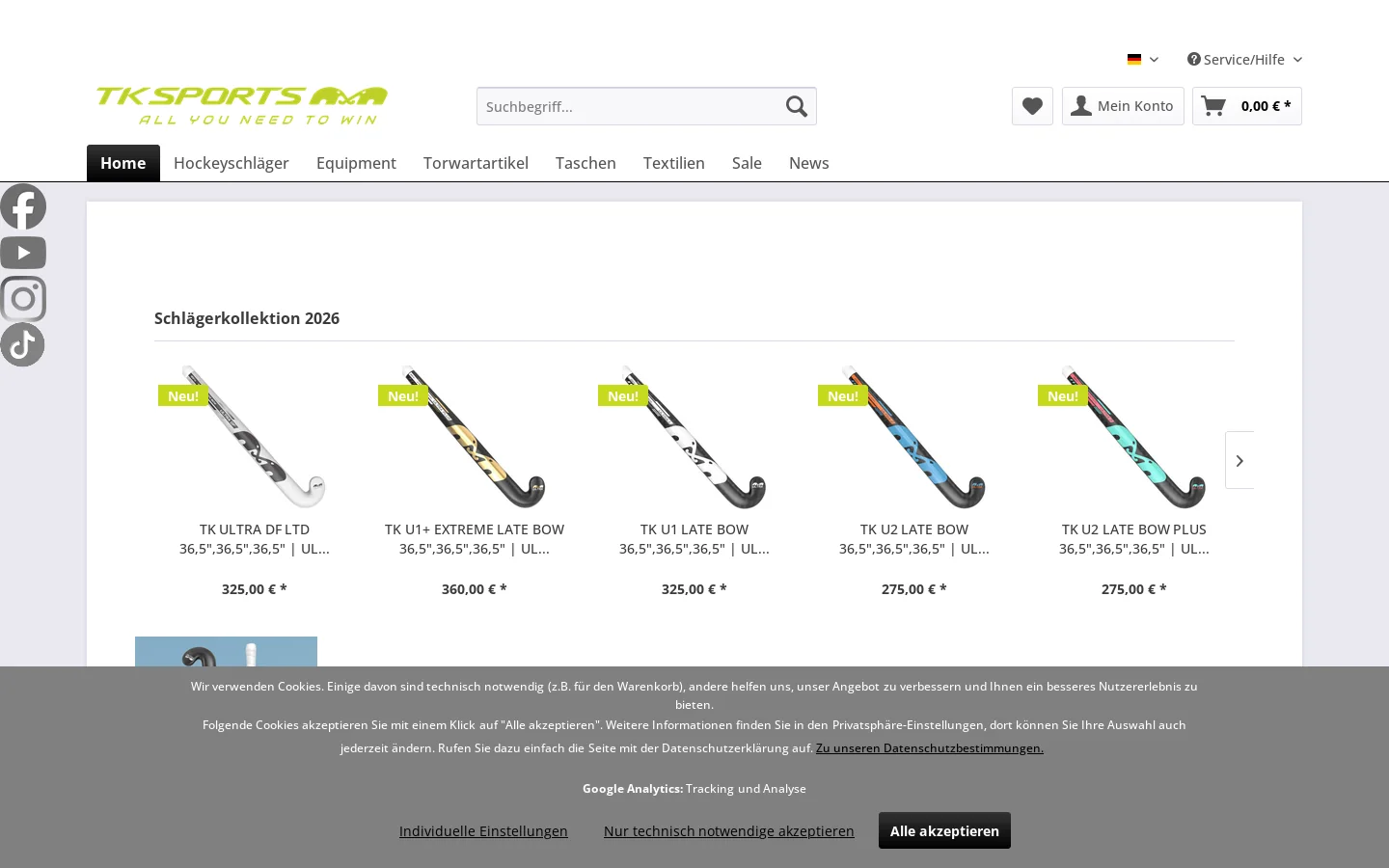 TK-Sports DE 首页截图