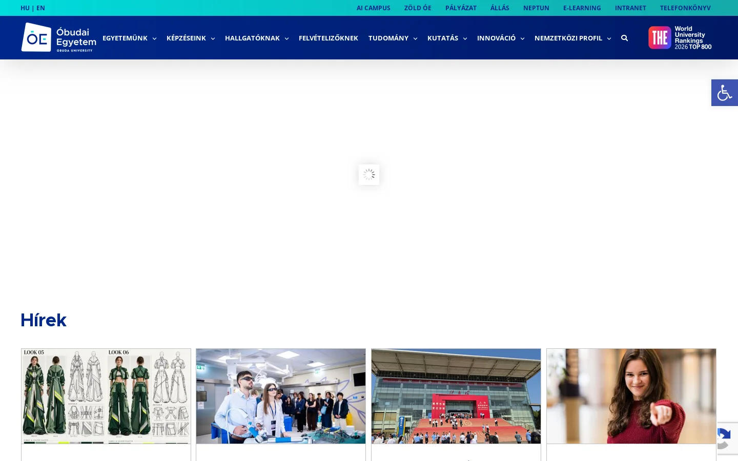 Óbudai Egyetem - ÓE 首页截图