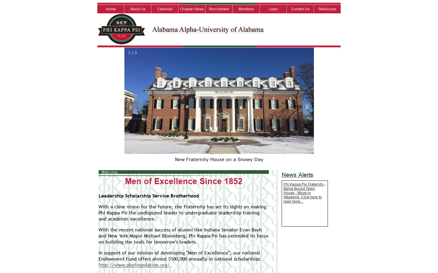 Phi Kappa Psi - Alabama Alpha at the University of Alabama 首页截图