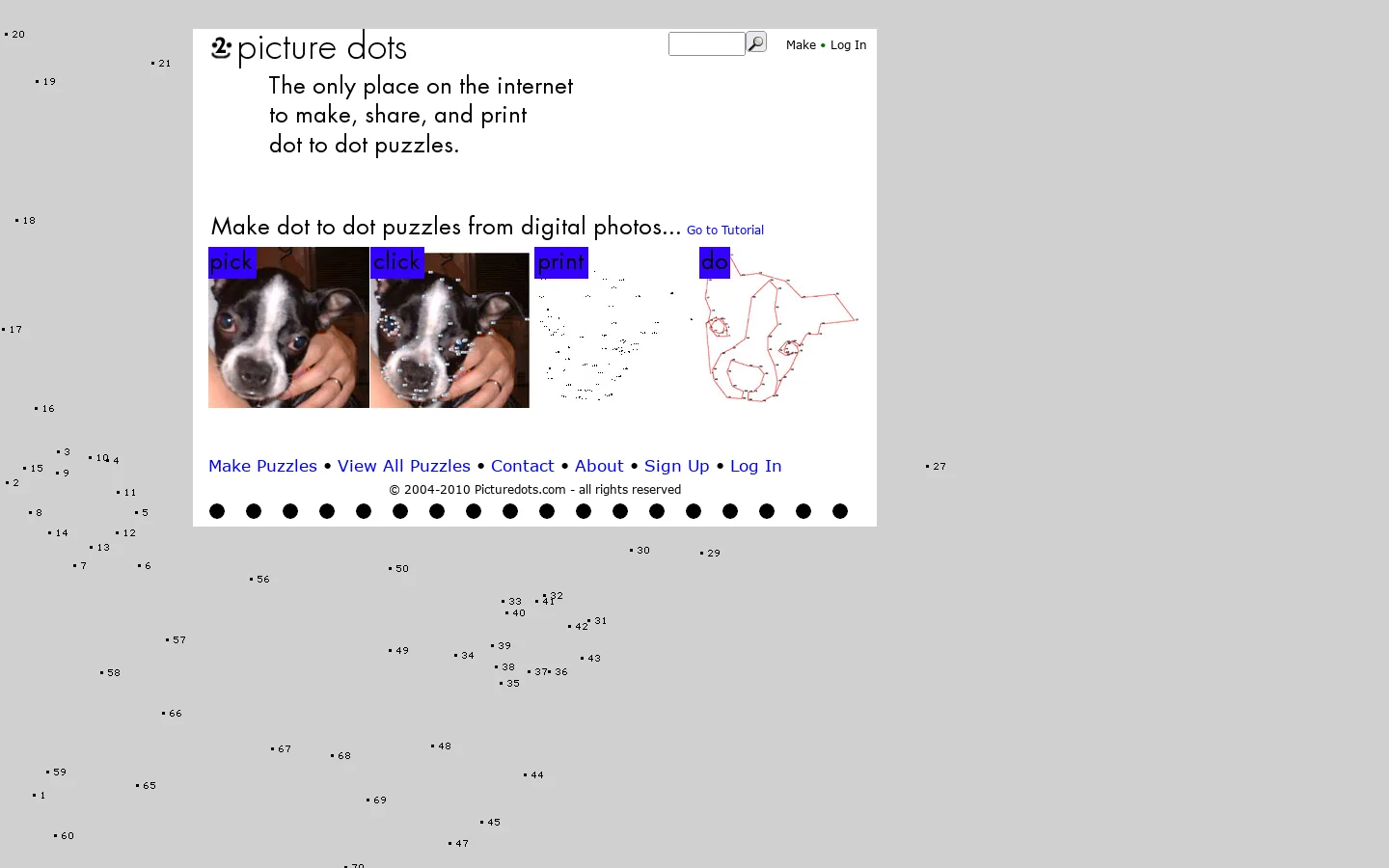 picture dots • dot to dot / connect the dots generator • home 首页截图