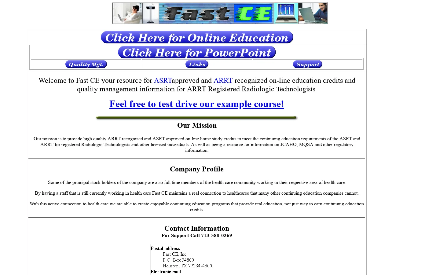 ASRT and ARRT Category A continuing education home study courses for Radiologic Technologist 首页截图