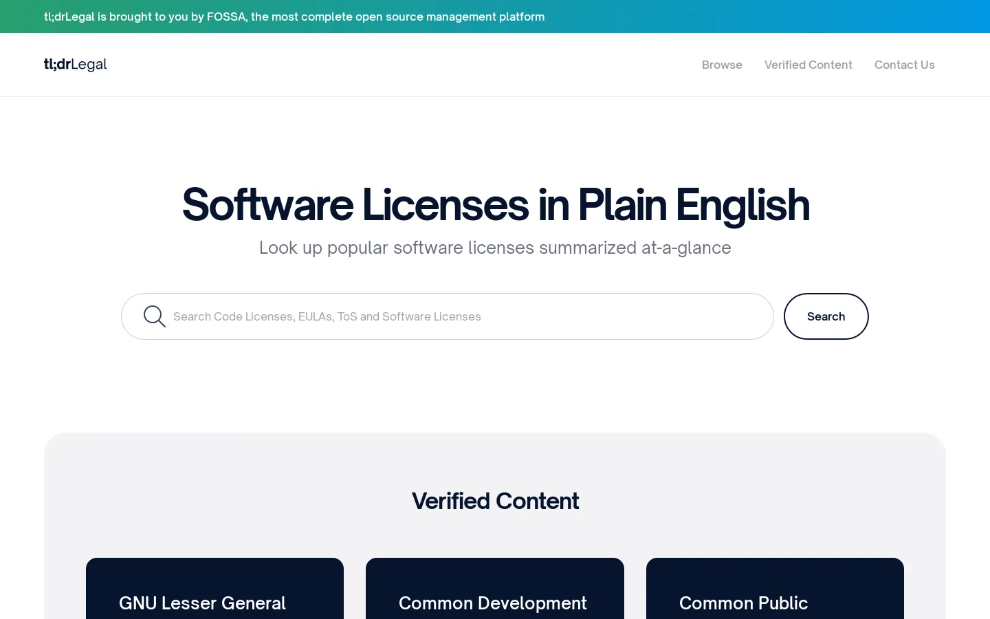 TLDRLegal 首页截图